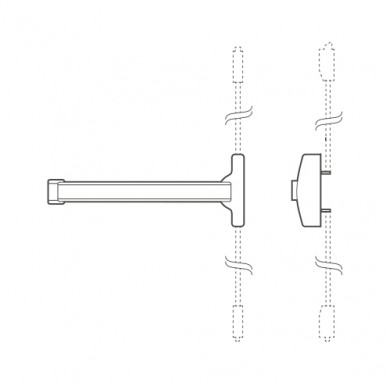 Single Concealed Panic Bolt